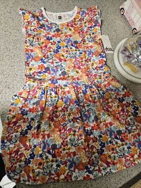 Tea Collection Girls' Floral Sleeveless Dress - Multicolor